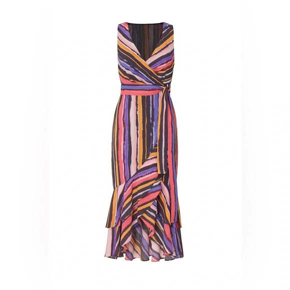 Great Jones Fun Flirty Orchid Wrap Midi Dress Sz S - Picture 1 of 8